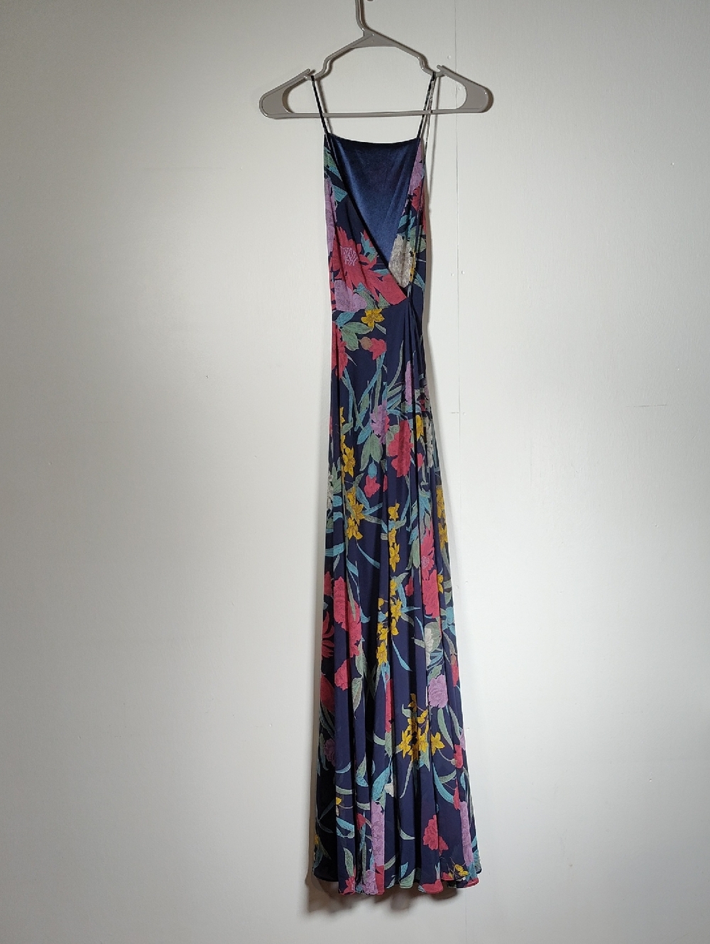 Lulus A Dream Realized Navy Blue Floral Print Maxi Dress M - Picture 9 of 13